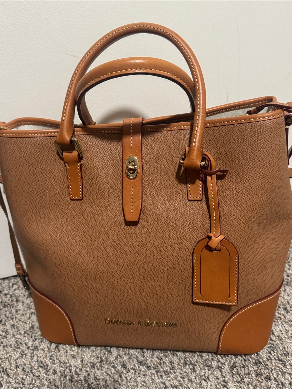 Dooney & Bourke Cognac/Tan Leather Tote